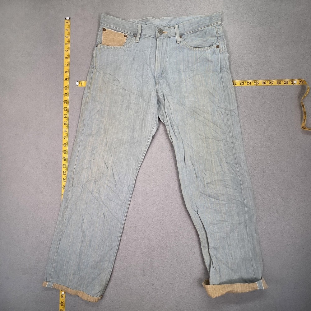 Edwin Grand Blue Selvedge Jeans Mens Light Wash Straight Japan Hemp Fits 32x29